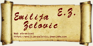 Emilija Zelović vizit kartica